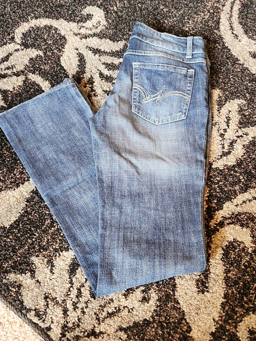 Wrangler Straight Leg Blue Denim Jeans